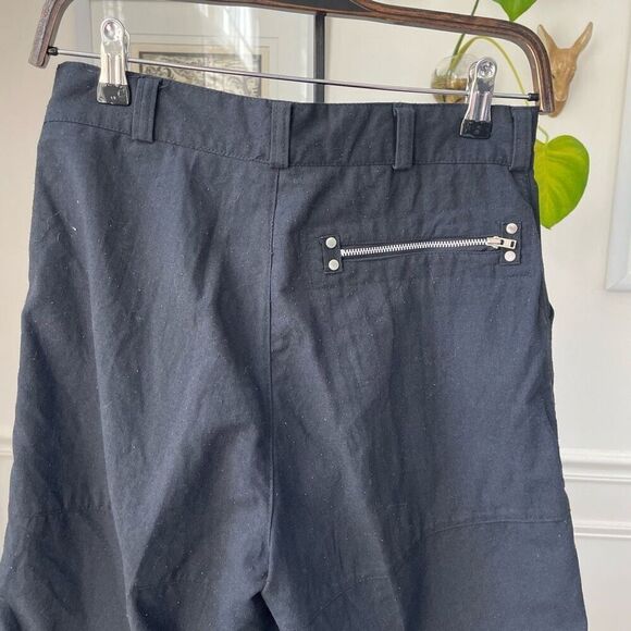 Vintage 80s 90s Gabrielle New York High Waist Taper Black Pants Zipper Details 2 - Picture 5 of 8